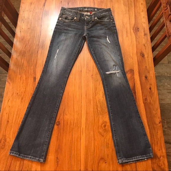 Guess Denim - Guess Jeans Daredevil Boot Cut Distressed Size 26